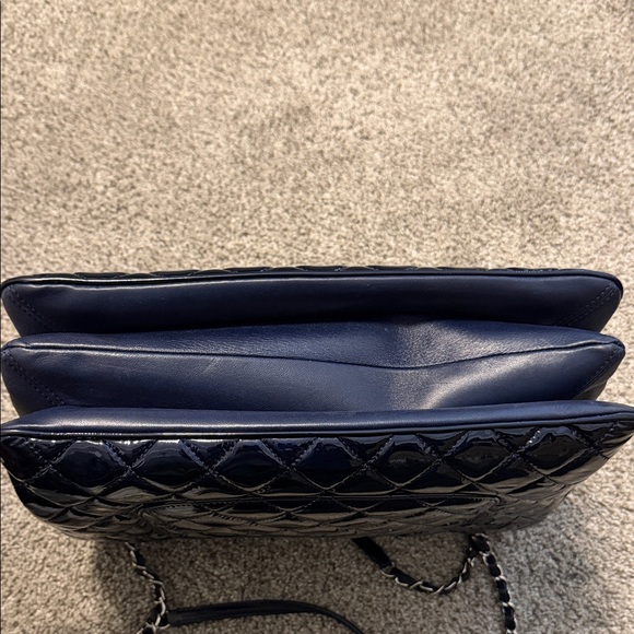 Chanel Navy Quilted Patter Accordion Shoulder Bag - Picture 8 of 16